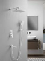 Душевая система / Тропический душ со смесителем встраиваемая Shevanik S9935C, белый