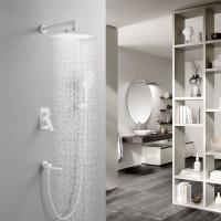 Душевая система / Тропический душ со смесителем встраиваемая Shevanik S9935C, белый