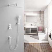 Душевая система / Тропический душ со смесителем встраиваемая Shevanik S9935C, белый