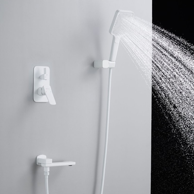 Душевая система / Тропический душ со смесителем встраиваемая Shevanik S9935C, белый