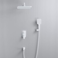 Душевая система / Тропический душ со смесителем встраиваемая Shevanik S9935C, белый