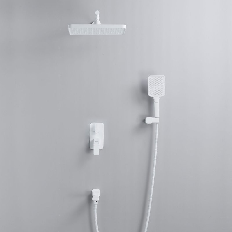 Душевая система / Тропический душ со смесителем встраиваемая Shevanik S9935C, белый