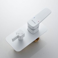 Душевая система / Тропический душ со смесителем встраиваемая Shevanik S9935C, белый