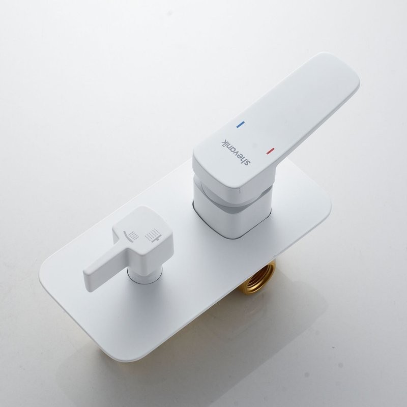 Душевая система / Тропический душ со смесителем встраиваемая Shevanik S9935C, белый