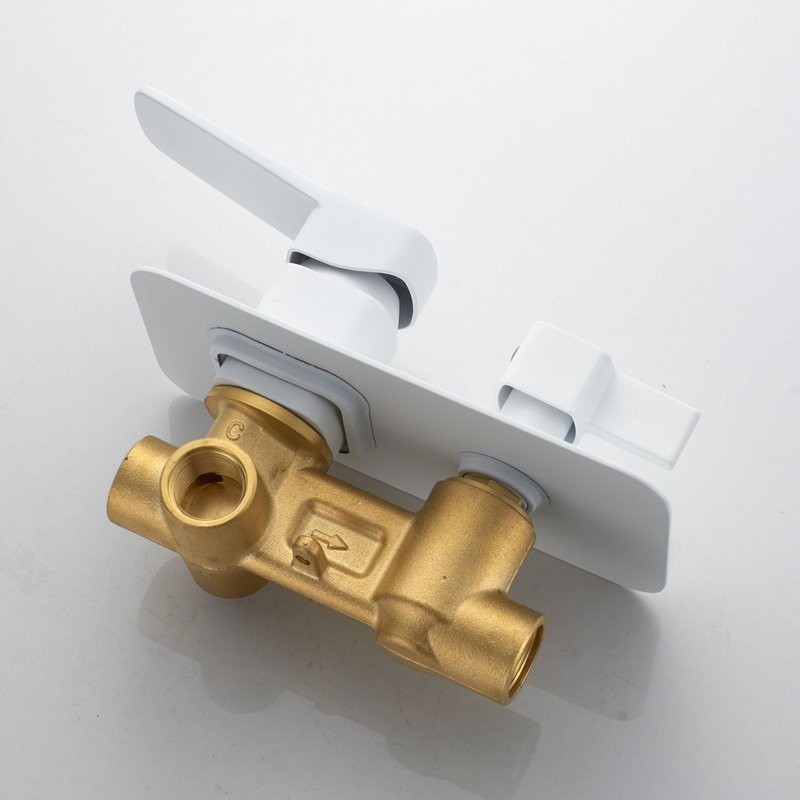 Душевая система / Тропический душ со смесителем встраиваемая Shevanik S9935C, белый