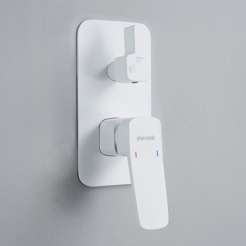 Душевая система / Тропический душ со смесителем встраиваемая Shevanik S9935C, белый