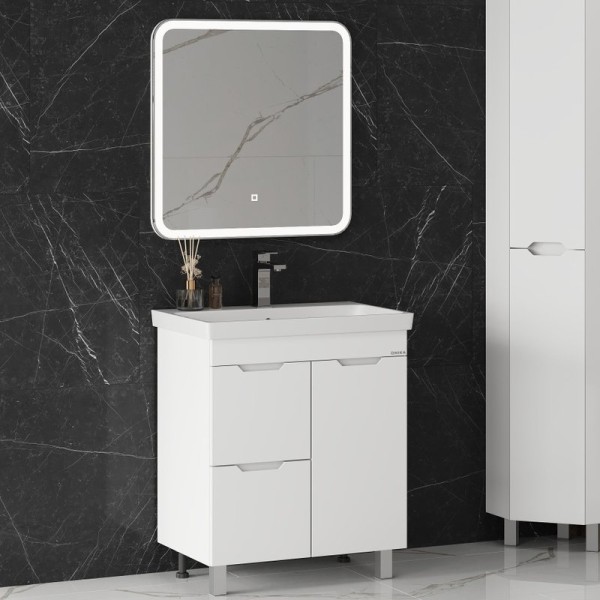 Мебель для ванной комнаты Onika Айленд 70 напольная, белая
