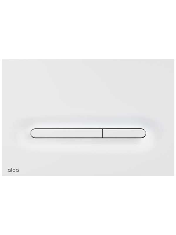 Кнопка смыва для унитаза AlcaPlast Linka M1876 пластик, цвет матовый белый, с антибактериальным покрытием