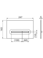 Кнопка смыва для унитаза AlcaPlast Linka M1876 пластик, цвет матовый белый, с антибактериальным покрытием