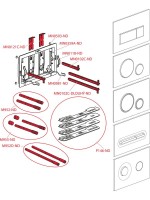 Кнопка смыва для унитаза AlcaPlast Linka M1876 пластик, цвет матовый белый, с антибактериальным покрытием
