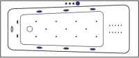 Акриловая ванна Excellent Ava Ultra Nano 160x70 см, встраиваемая, с гидромассажем, белая, с каркасом, со сливом-переливом
