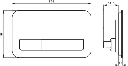 Кнопка смыва Villeroy & Boch Viconnect 922400RE белая глянцевая