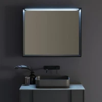 Зеркало Allen Brau Reality 120 с подсветкой, черный браш