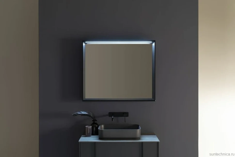 Зеркало Allen Brau Reality 120 с подсветкой, черный браш
