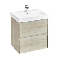 Тумба с раковиной Roca Ona 60 светлый дуб, раковина ZRU9307561