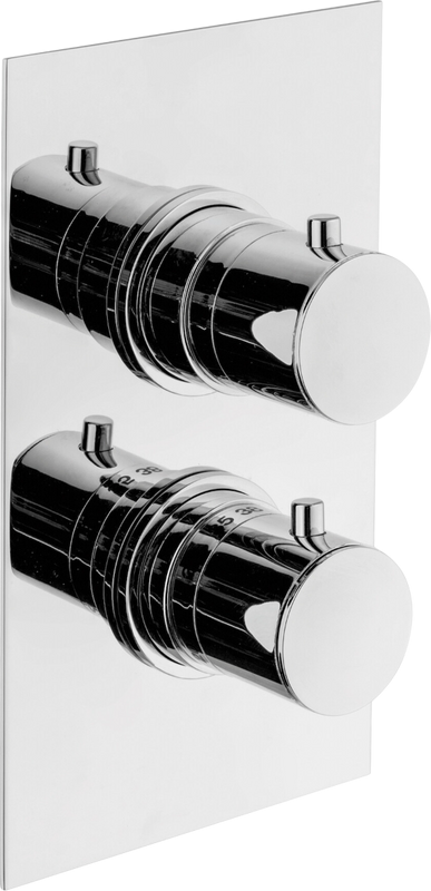 Термостатический смеситель встраиваемый Plumberia Selection Ixo XOT5020CR С ВНУТРЕННЕЙ ЧАСТЬЮ, для ванный с душем, хром