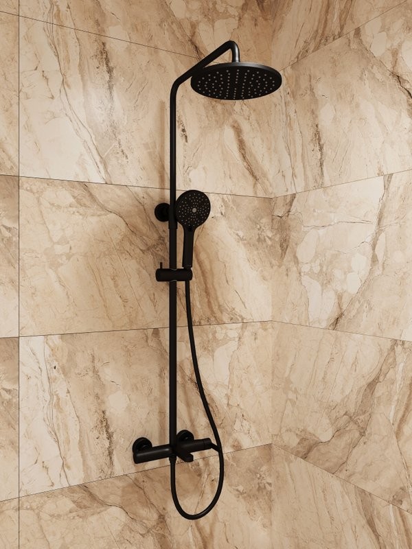 Душевая стойка Cersanit Олива (Oliva) 69002 матовая черная