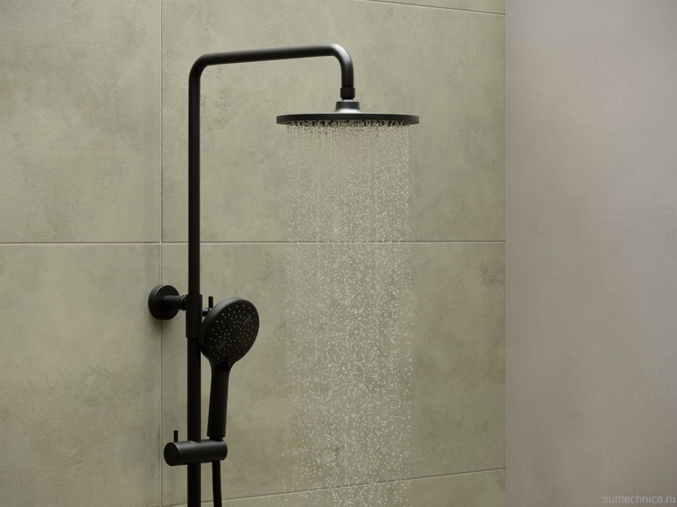 Душевая стойка Cersanit Олива (Oliva) 69002 матовая черная