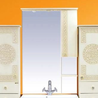 Зеркало Misty Olimpia Lux R 75 бежевая патина