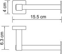 Держатель туалетной бумаги Wasserkraft Lippe K-6596