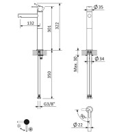 Смеситель для раковины Cezares Leaf LEAF-LC1-L-SR матовое золото