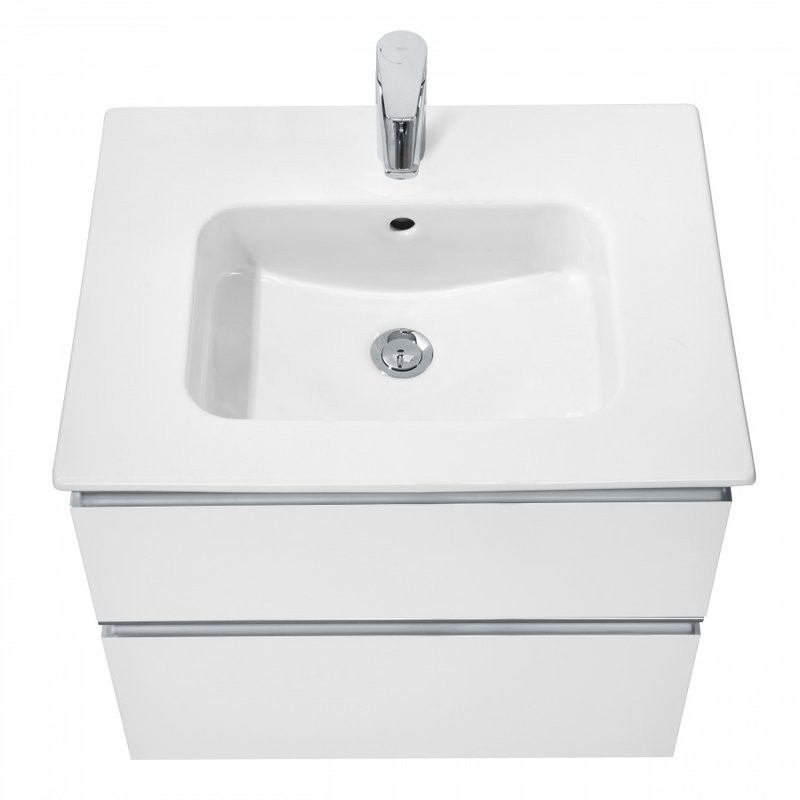 Мебель для ванной комнаты Roca The Gap 60 2 ящика, белый глянец, раковина 32799E000