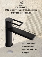 Смеситель для раковины Caprigo Kub 54-020-ner черный