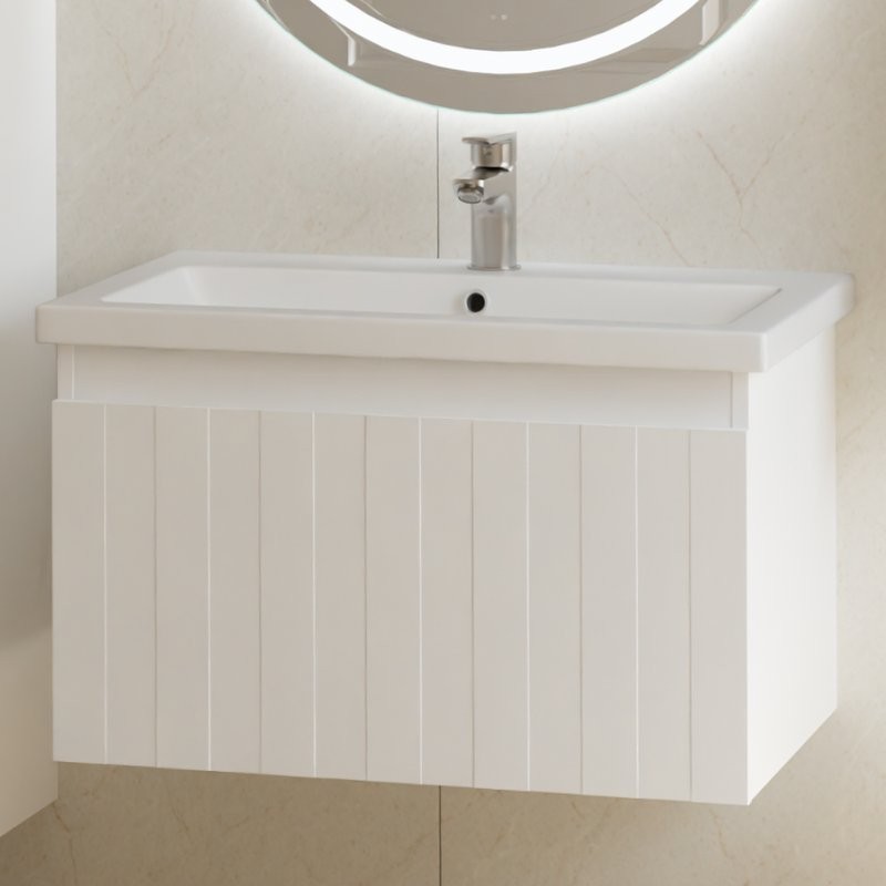 Мебель для ванной комнаты Vigo Finlay 70 подвесная, 1 ящик, матовая белая