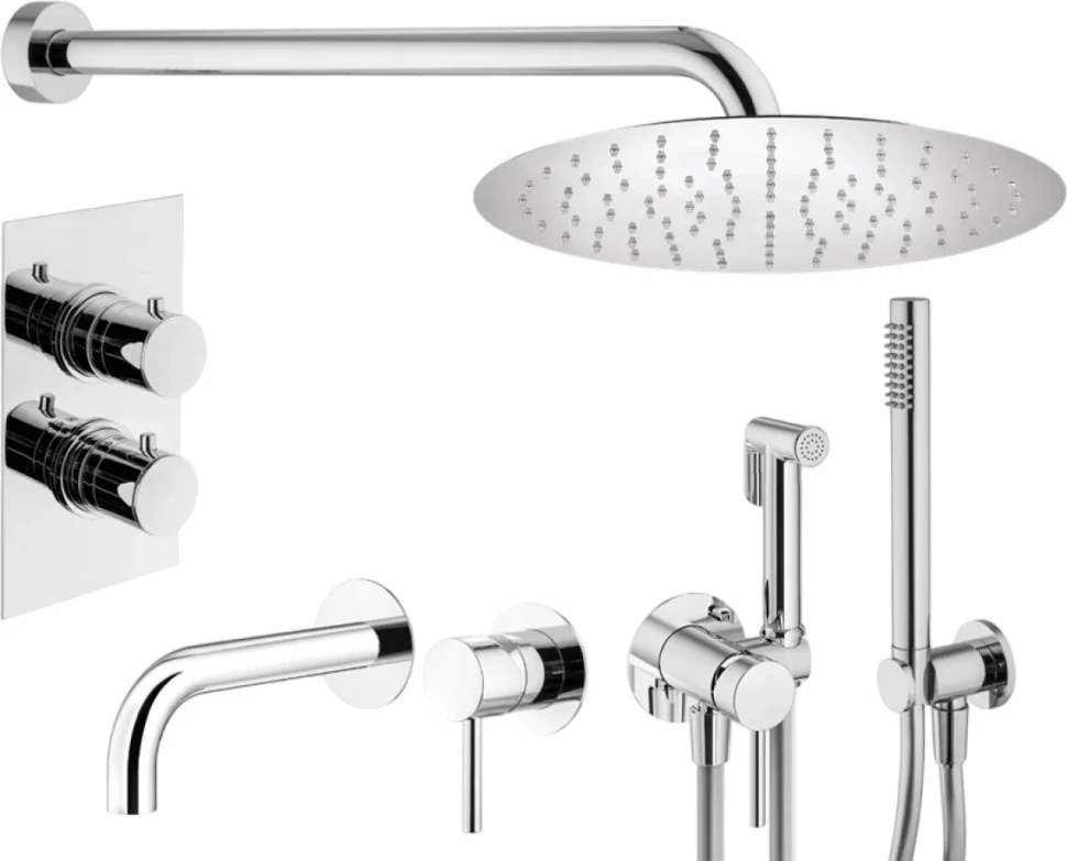 Комплект для ванной Plumberia Selection Ixo KITZXOT18QCR210 С ВНУТРЕННЕЙ ЧАСТЬЮ, хром