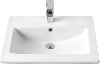 Тумба с раковиной AQUATON Форест 60 туманный серый, раковина Элина 60