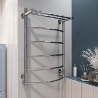 Полотенцесушитель электрический EWRIKA Сафо ПР 80х50, с полкой, хром