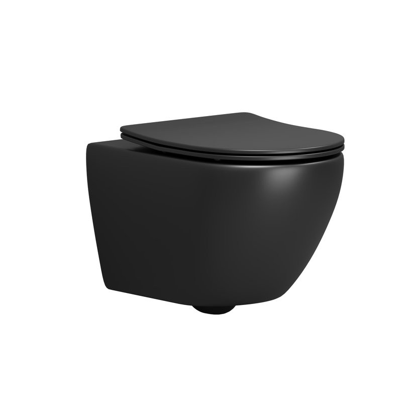 Унитаз подвесной Grossman GR-4457BMSQ с микролифтом, черный матовый