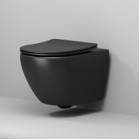 Унитаз подвесной Grossman GR-4457BMSQ с микролифтом, черный матовый