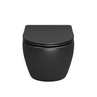 Унитаз подвесной Grossman GR-4457BMSQ с микролифтом, черный матовый