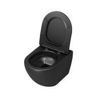 Унитаз подвесной Grossman GR-4457BMSQ с микролифтом, черный матовый