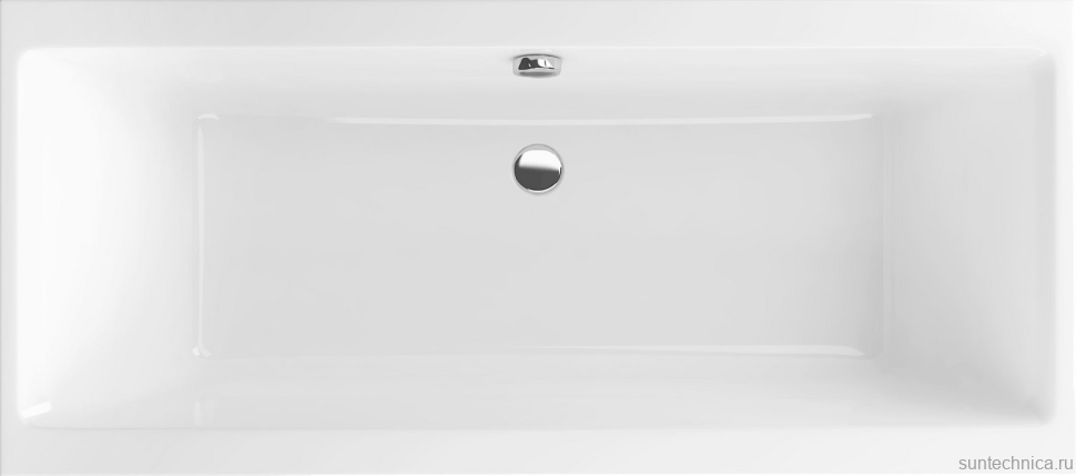 Акриловая ванна Excellent Pryzmat Slim 170x75 см, встраиваемая, белая, на ножках