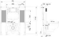 Система инсталляции для унитазов AQUATEK INS-0000015 для лиц с ограниченными возможностями