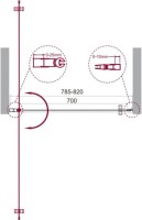 Душевая дверь в нишу BelBagno Etna B-1-80-C-Cr-90