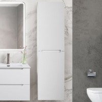 Шкаф пенал для ванной BelBagno Etna 40 R bianco lucido