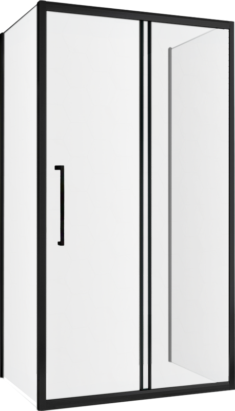 Душевой уголок Abber Schwarzer Diamant AG30160BMH-S100BM-S100BM 160x100, профиль черный, стекло матовое