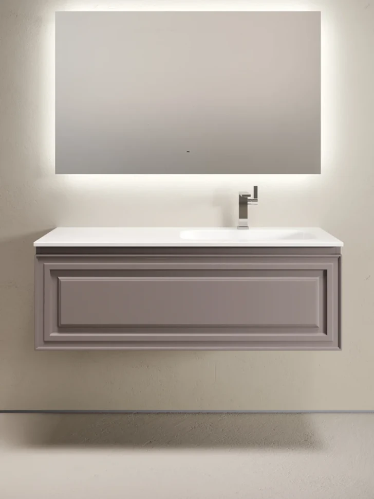 Мебель для ванной комнаты Sancos Very 120 R подвесная, 1 ящик, doha soft