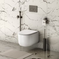 Унитаз подвесной Grossman Thin Rim GR-5605SQ глянцевый белый