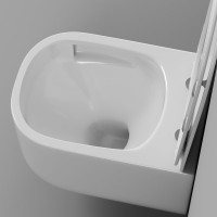 Унитаз подвесной Grossman Thin Rim GR-5605SQ глянцевый белый