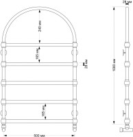 Полотенцесушитель водяной Secado Римини 4603777477233 105x55 см, бронза, лесенка, латунь
