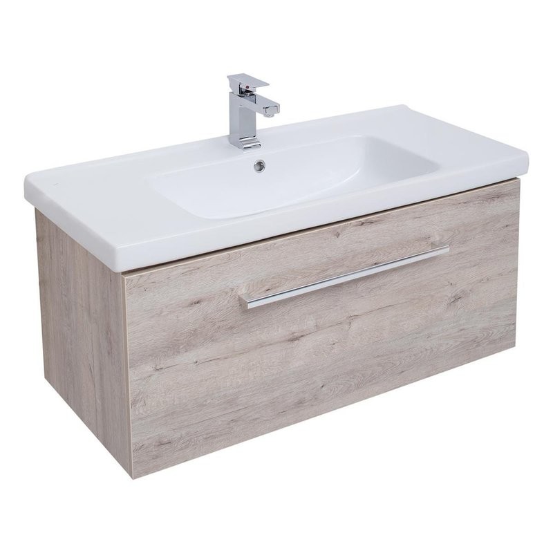 Тумба с раковиной Dreja Big Inn 100 подвесная, дуб кантри