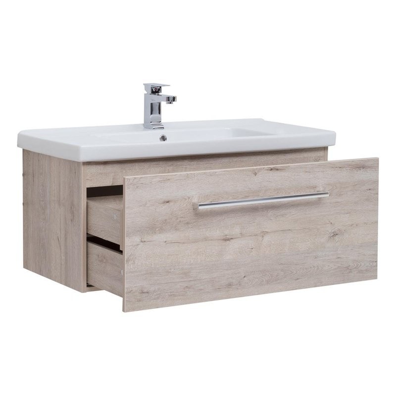 Тумба с раковиной Dreja Big Inn 100 подвесная, дуб кантри