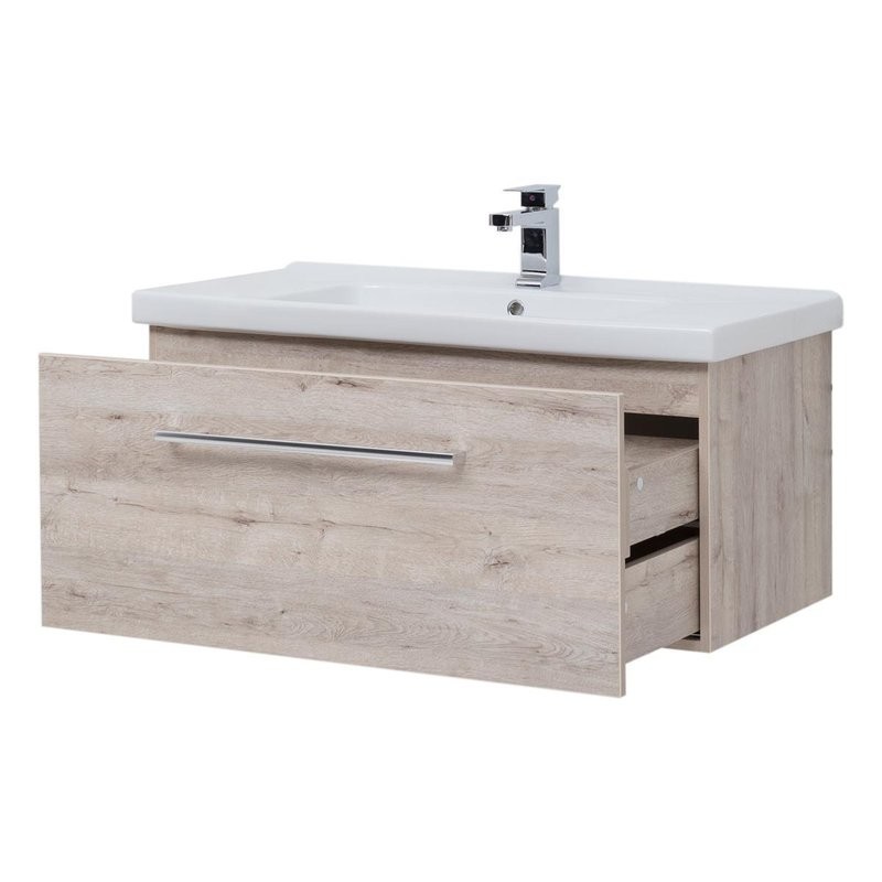 Тумба с раковиной Dreja Big Inn 100 подвесная, дуб кантри