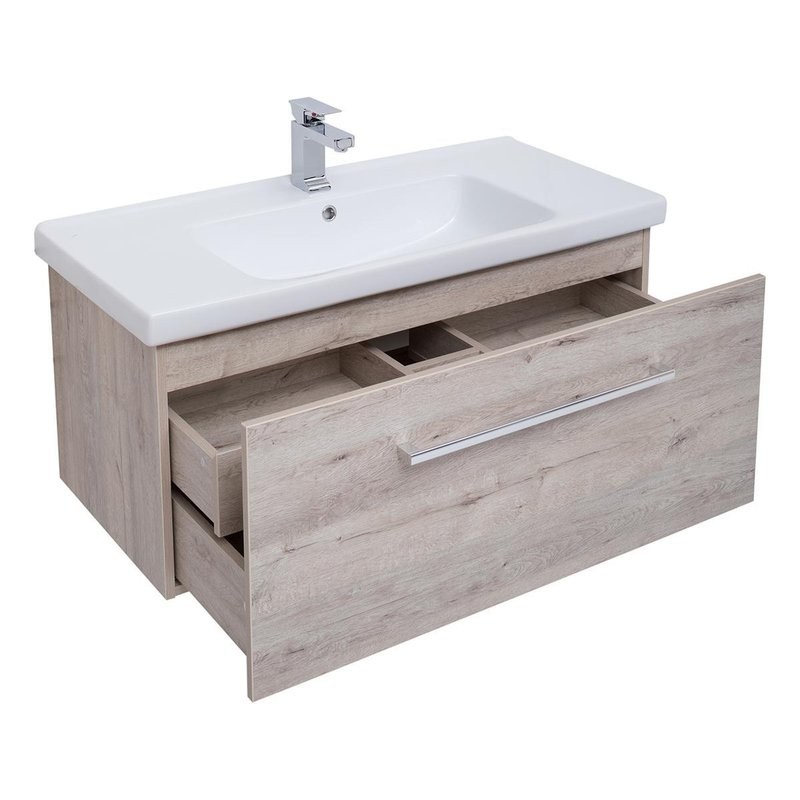 Тумба с раковиной Dreja Big Inn 100 подвесная, дуб кантри