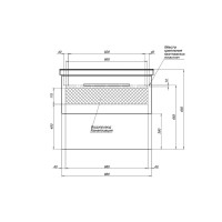 Тумба с раковиной Dreja Big Inn 100 подвесная, дуб кантри