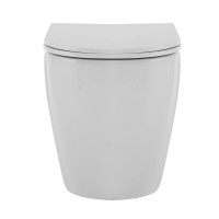 Унитаз приставной напольный Abber Bequem AC1111T безободковый, с микролифтом, белый